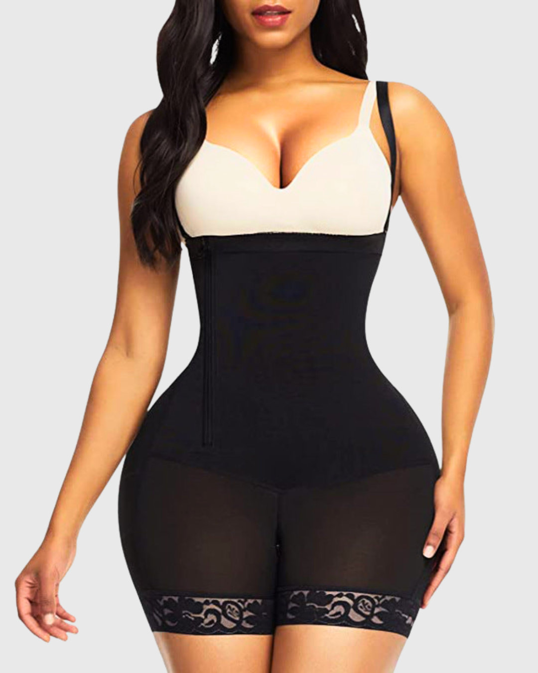 Zipper Tummy Control Bodysuit