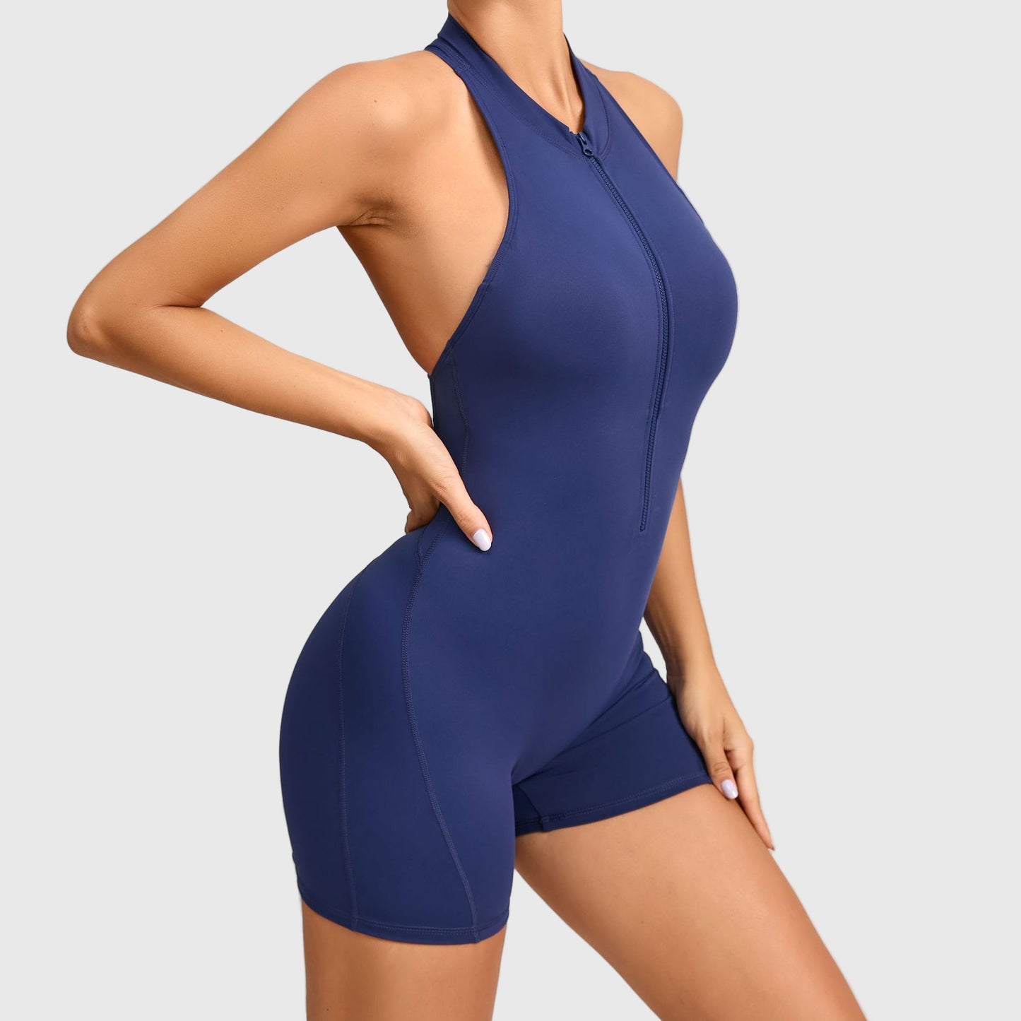Zippered Yoga Fitness Jumpsuit