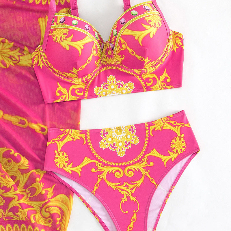 Retro Mesh Bikini Set