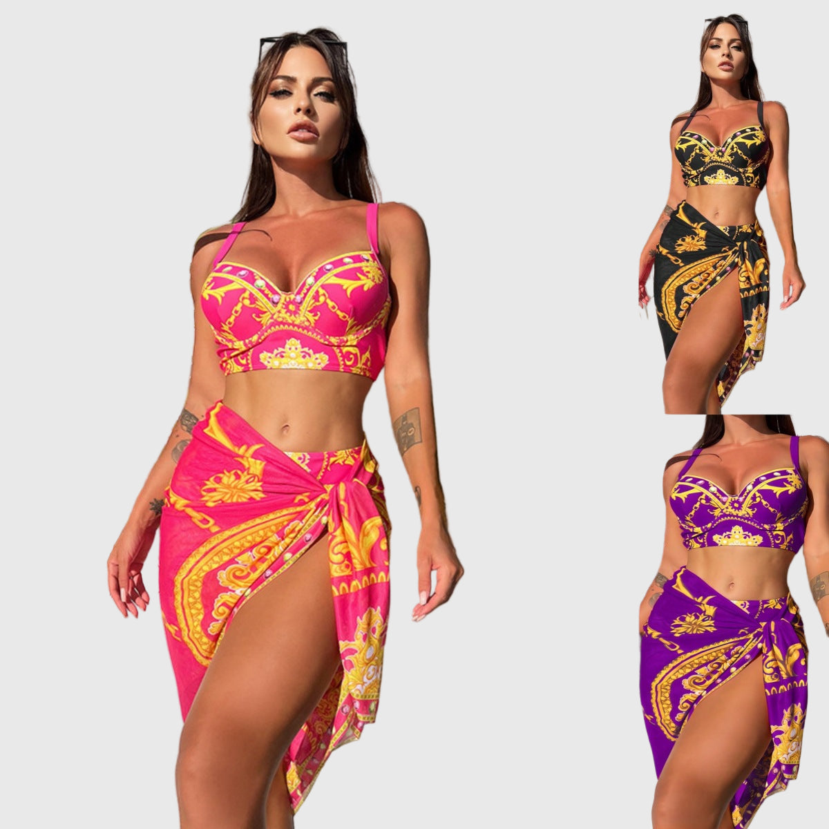Retro Mesh Bikini Set