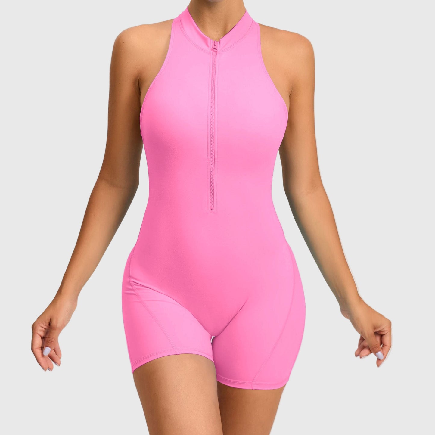 Zippered Yoga Fitness Jumpsuit