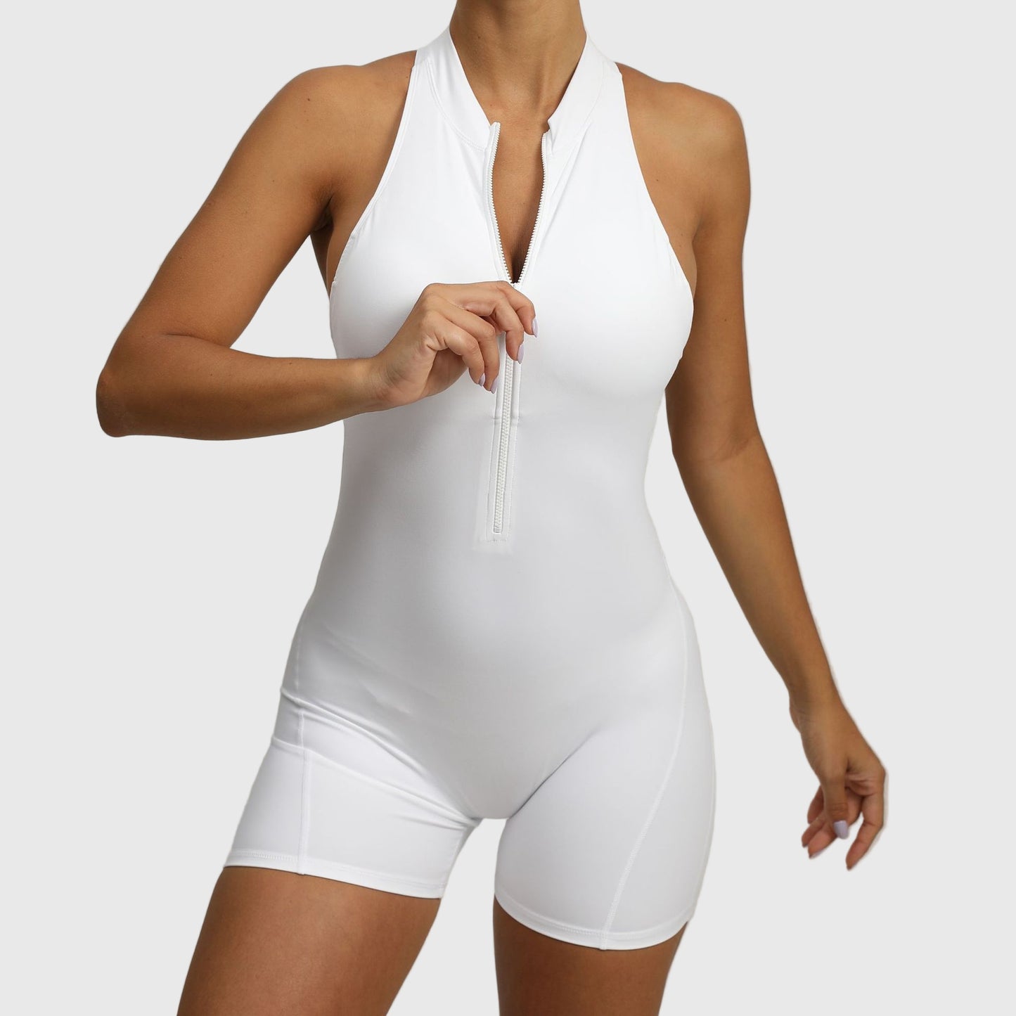 Zippered Yoga Fitness Jumpsuit