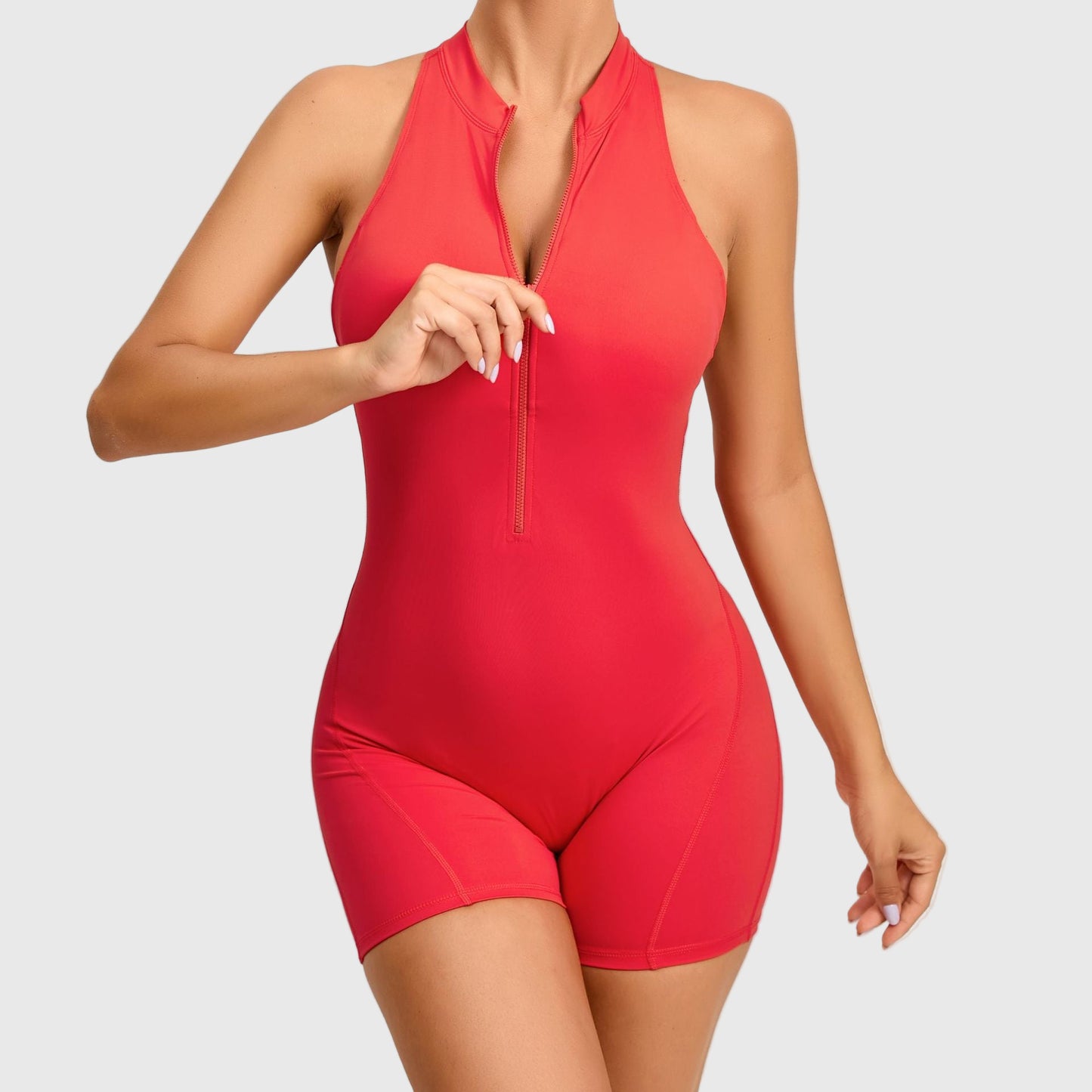 Zippered Yoga Fitness Jumpsuit