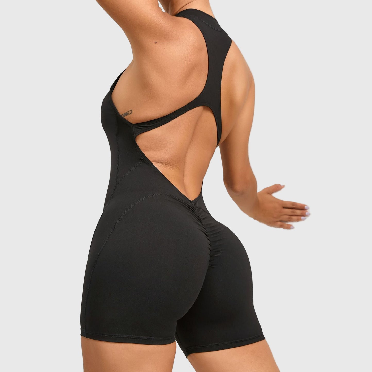 Zippered Yoga Fitness Jumpsuit