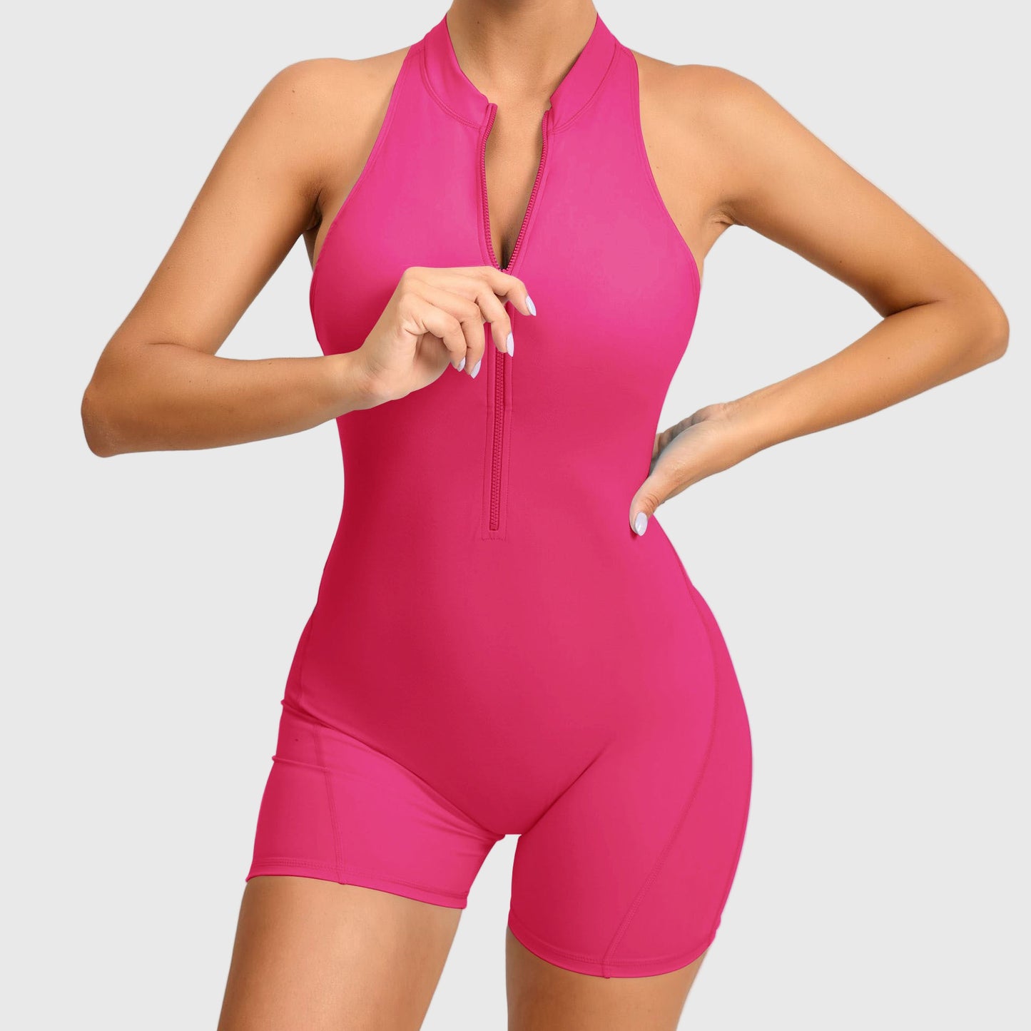 Zippered Yoga Fitness Jumpsuit