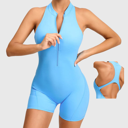 Zippered Yoga Fitness Jumpsuit