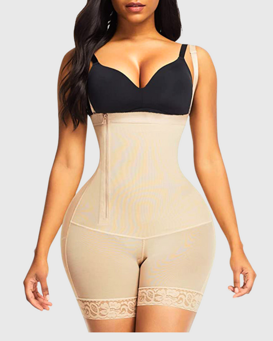 Zipper Tummy Control Bodysuit