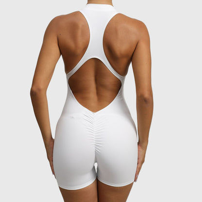 Zippered Yoga Fitness Jumpsuit