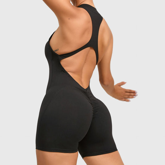 Zippered Yoga Fitness Jumpsuit